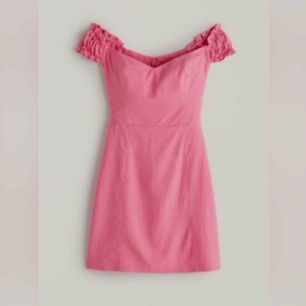 Abercrombie linen off the shoulder cocktail dress